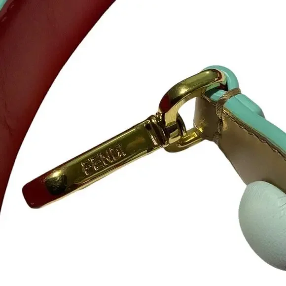 Fendi Multicolor leather bag strap with gold-tone hardware. - Picture 13 of 15